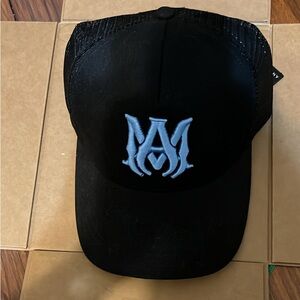 Amiri Blue logo Trucker Hat